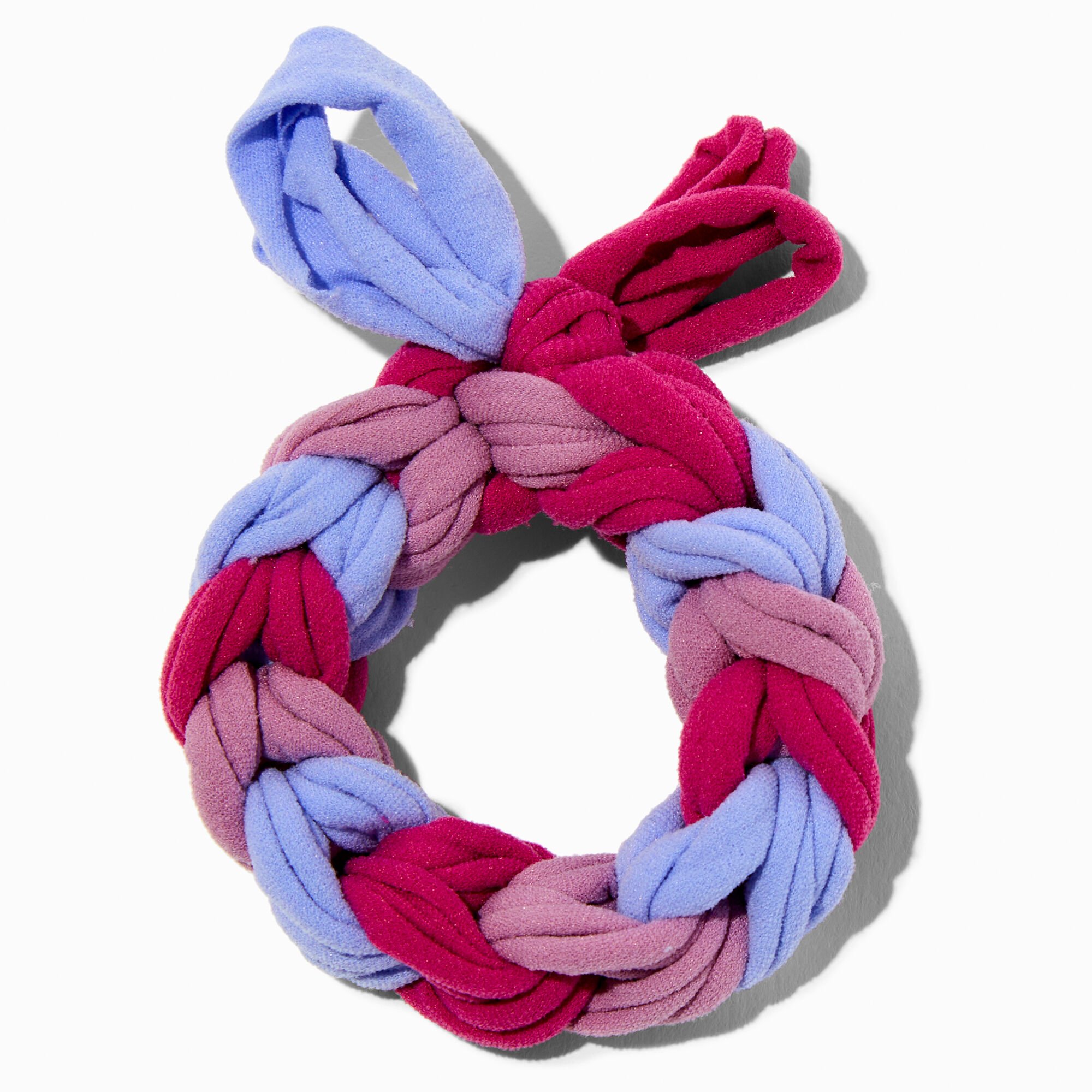 Élastique pour cheveux de sport tressé rose et violet,
