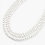 Triple Pearl Multi Strand Necklace,