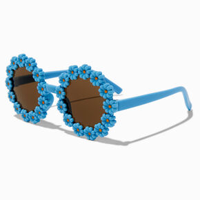 Claire&#39;s Club Blue Flower Sunglasses,