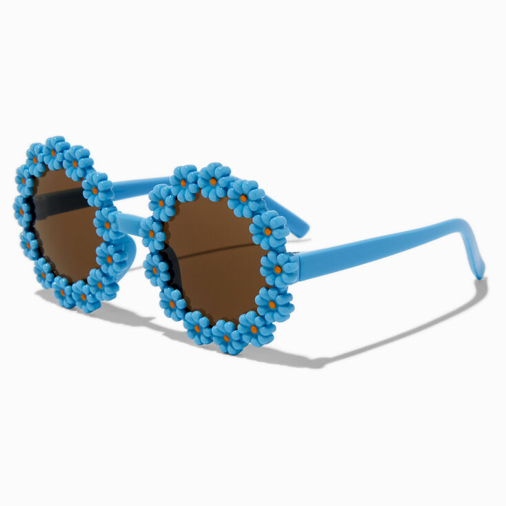 Claire&#39;s Club Blue Flower Sunglasses,