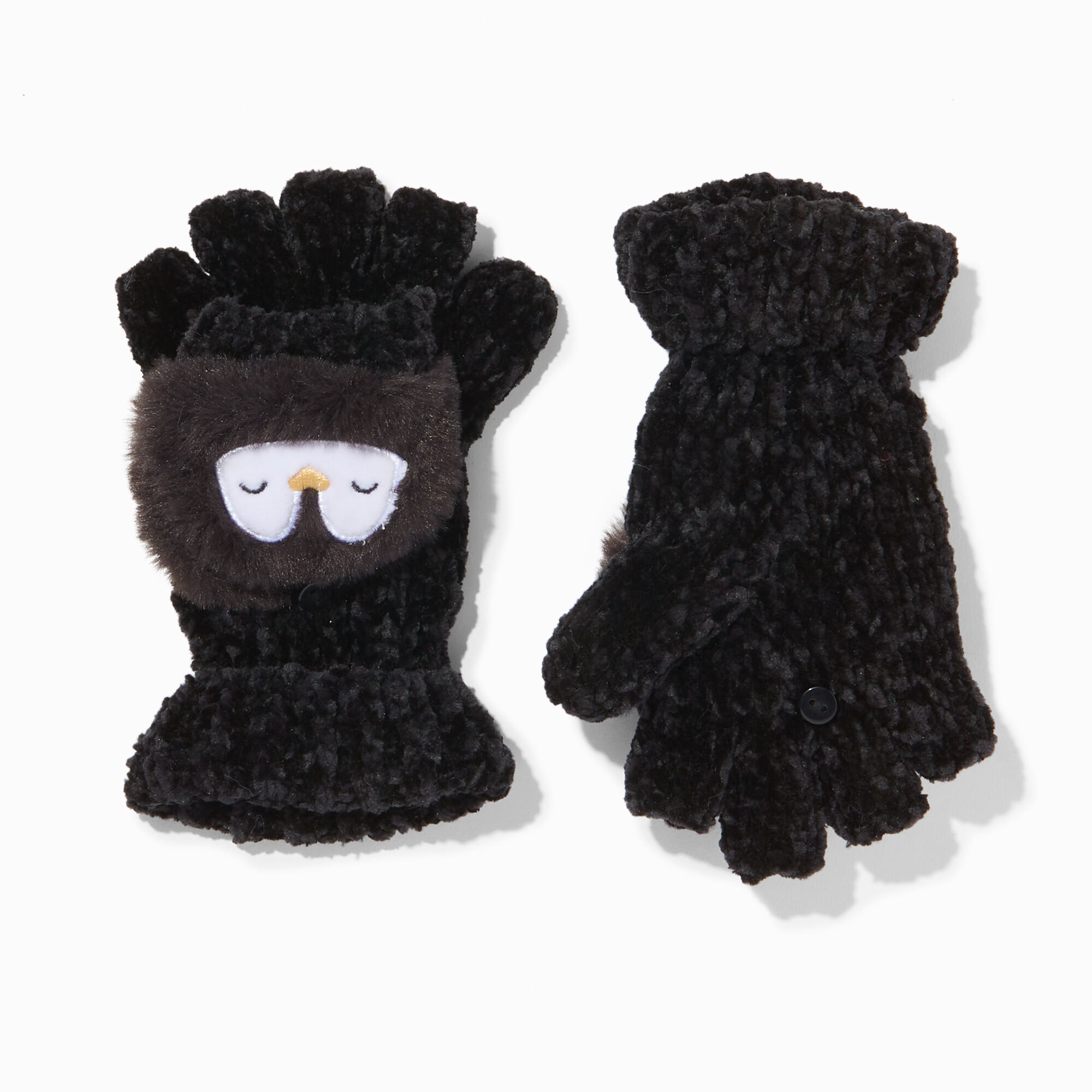 Claire's Club Penguin Black Gloves,