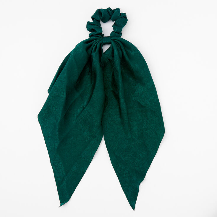 Small Hair Scrunchie Scarf - Emerald,