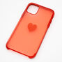 Coque de portable c&oelig;ur rouge givr&eacute; - Compatible avec iPhone 11,