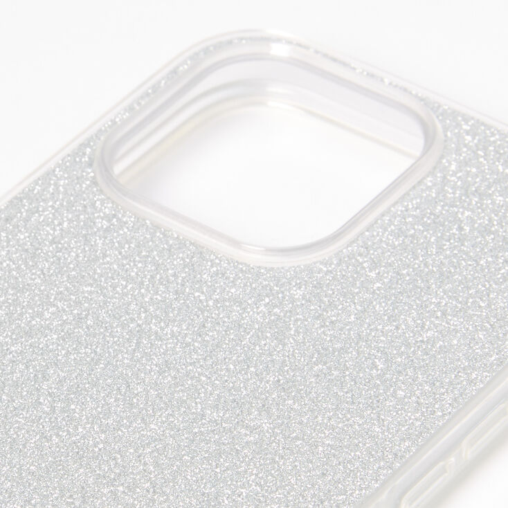 Silver Glitter Protective Phone Case - Fits iPhone&reg; 13 Pro,