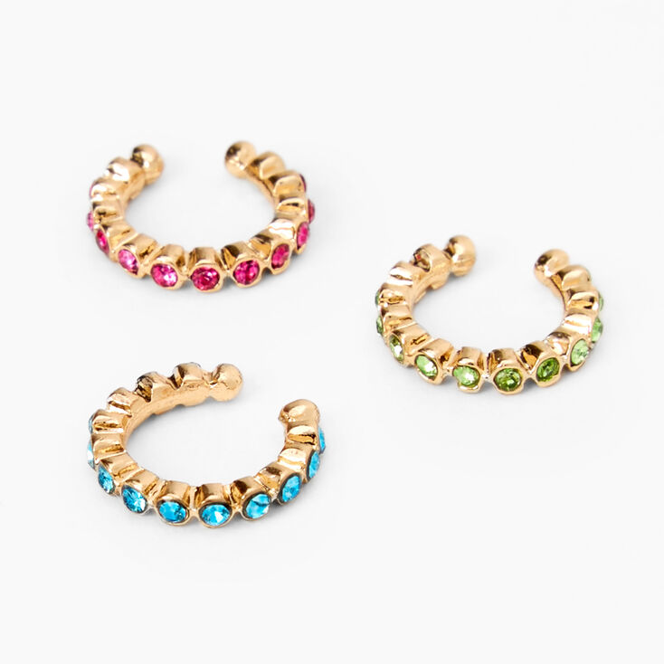 Gold Embellished Hoop Faux Nose Rings - 3 Pack | Claire's US