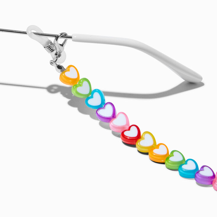 Claire&#39;s Club Rainbow Hearts Sunglasses Chain,