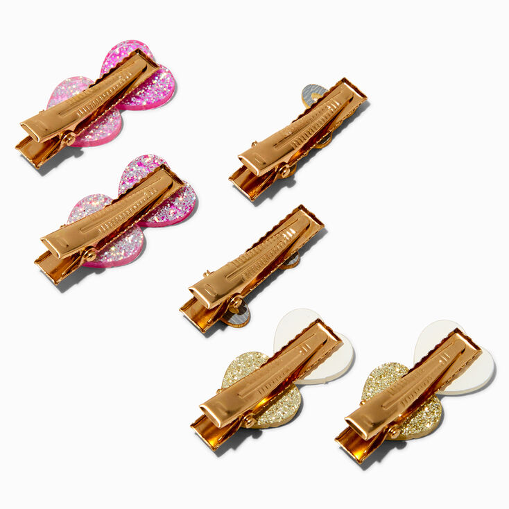 Claire&#39;s Club Heart to Heart Valentine&#39;s Day Hair Clips - 6 Pack,