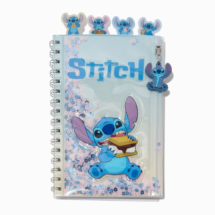 Disney Stitch Claire&#39;s Exclusive Cozy Shaker Spiral Notebook,