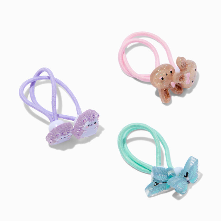 Claire&#39;s Glitter Critter Park Icons Hair Ties - 6 Pack,
