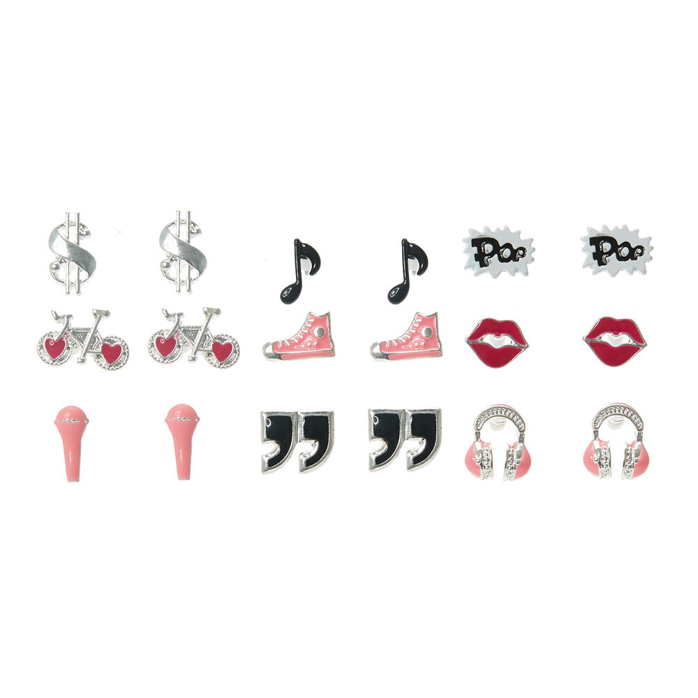 Pop Mix Stud Earrings - 9 Pack,