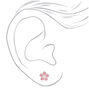 Embellished Flower Stud Earrings - 6 Pack,