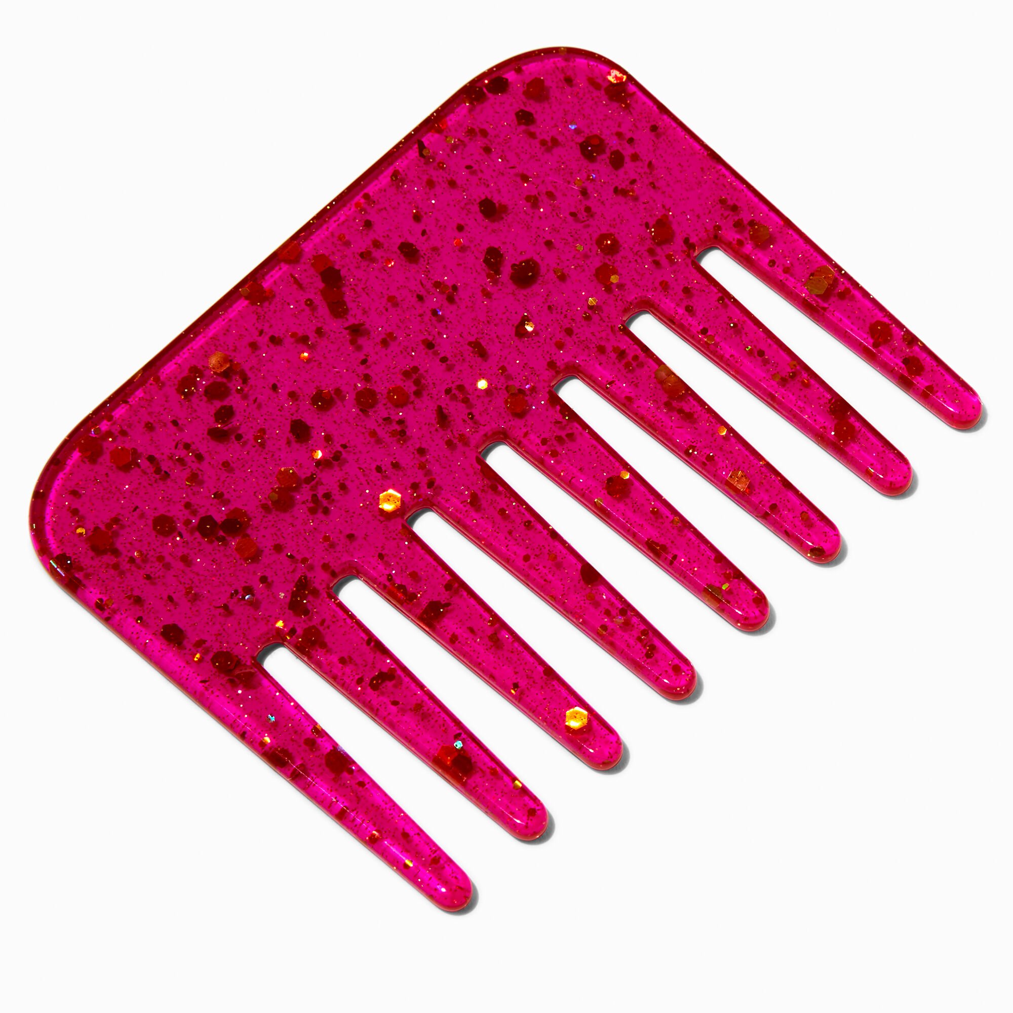 Pink Glitter Hair Comb,