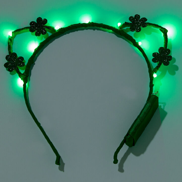 St. Patrick&#39;s Day Shamrocks Light-Up Headband,