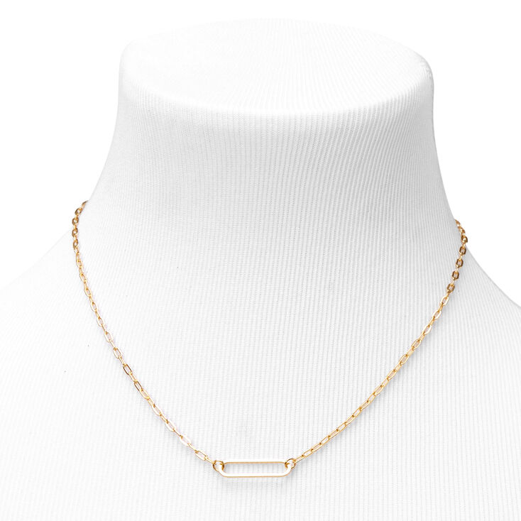 18ct Gold Plated Refined Paperclip Necklace,