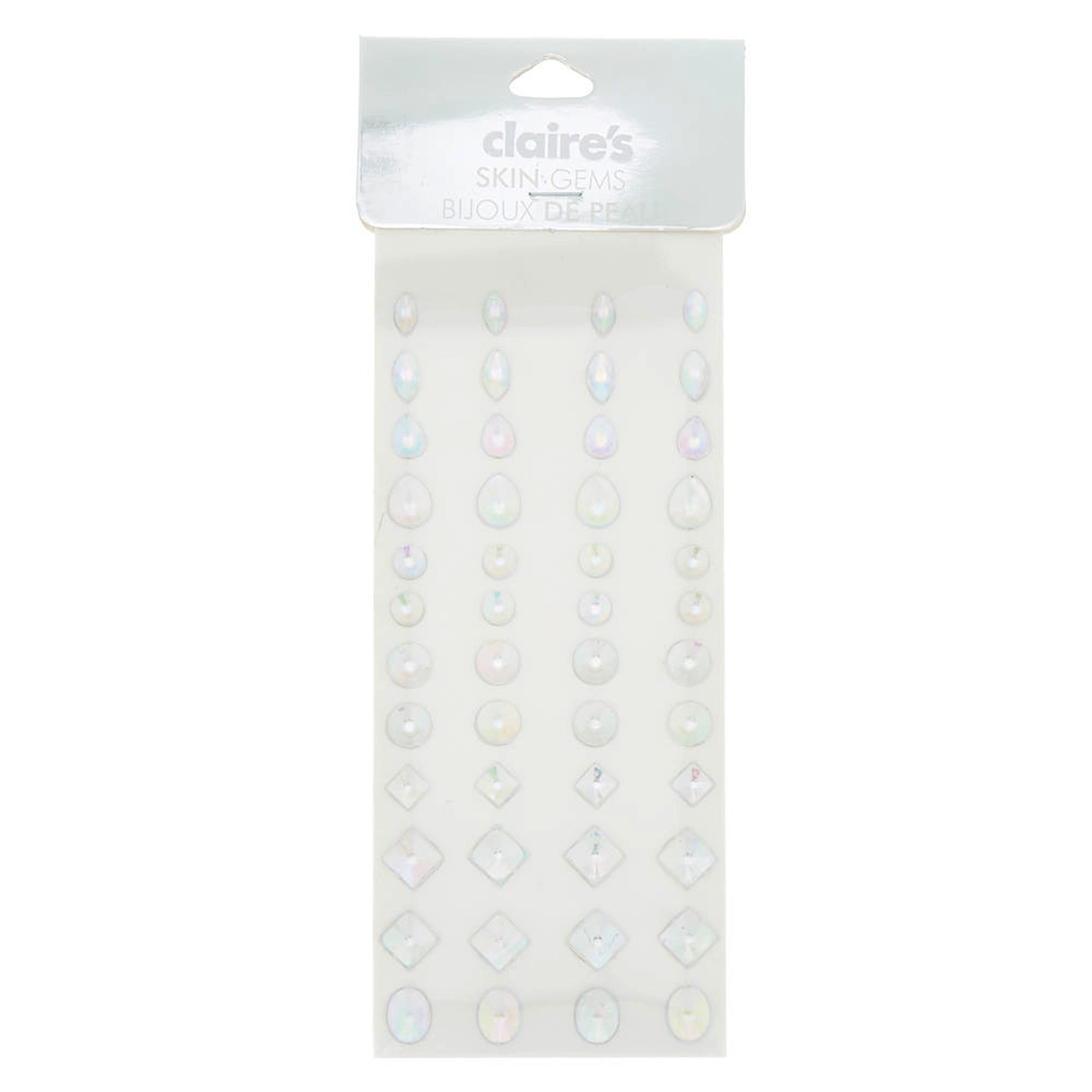 Lot de 48 bijoux de peau irisés couleur argenté,