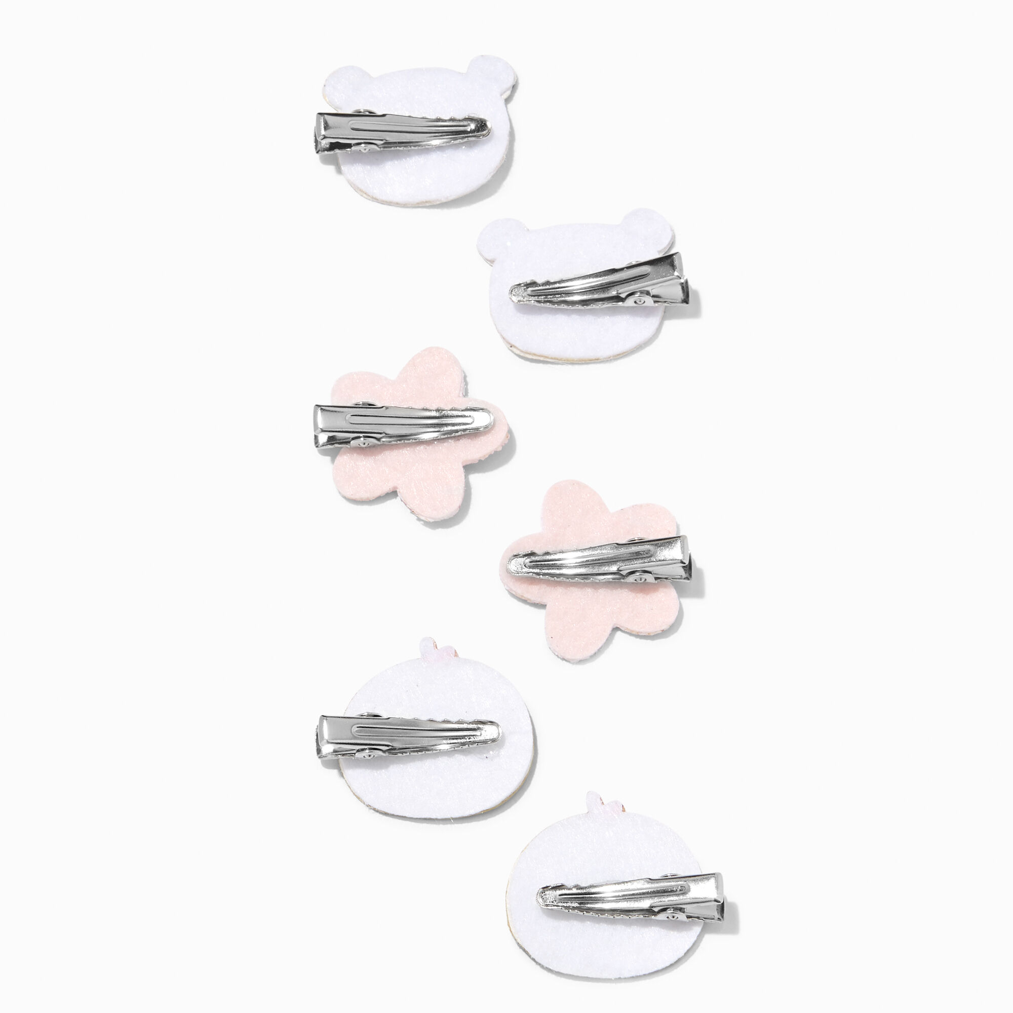Claire's Club Glitter Panda Chicken Costume Hair Clips - 6 Pack,