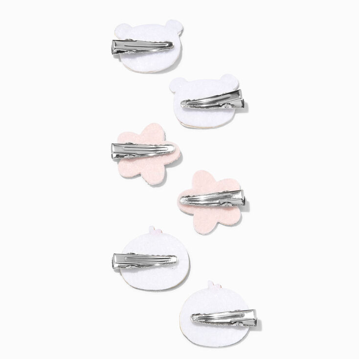 Claire&#39;s Club Glitter Panda Chicken Costume Hair Clips - 6 Pack,