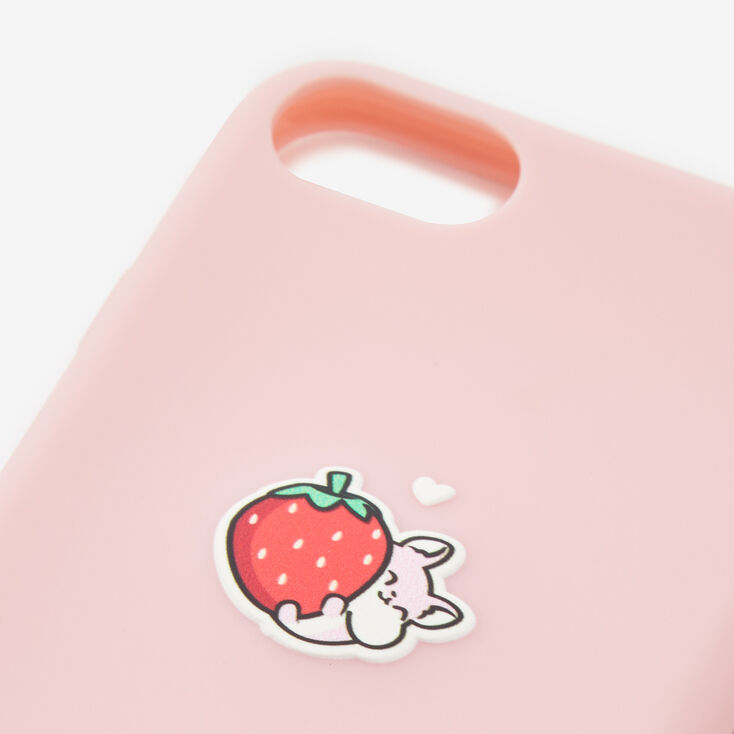 Coque de portable en silicone hamster fraise rose - Compatible avec iPhone&reg; 6/7/8/SE,