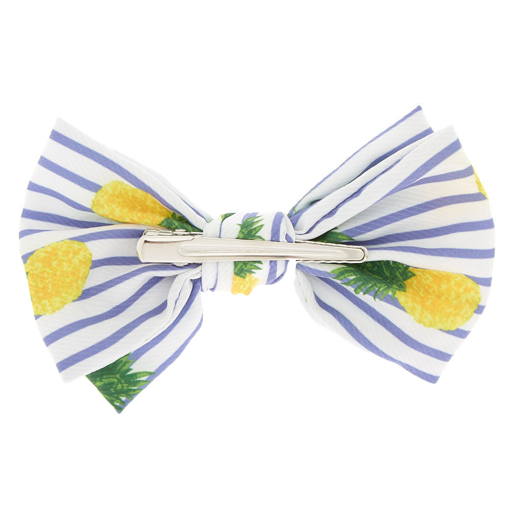 Women S Hair Accessories White With Yellow Pineapple Print Pin Up
