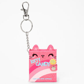 Kitty Candy Glitter Diary Keychain - Pink,