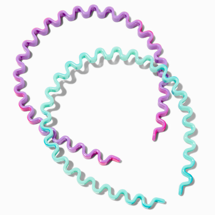 Purple &amp; Blue Zig Zag Headbands - 2 Pack,