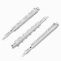 Silver Pearl &amp; Crystal Bobby Pins - 6 Pack,