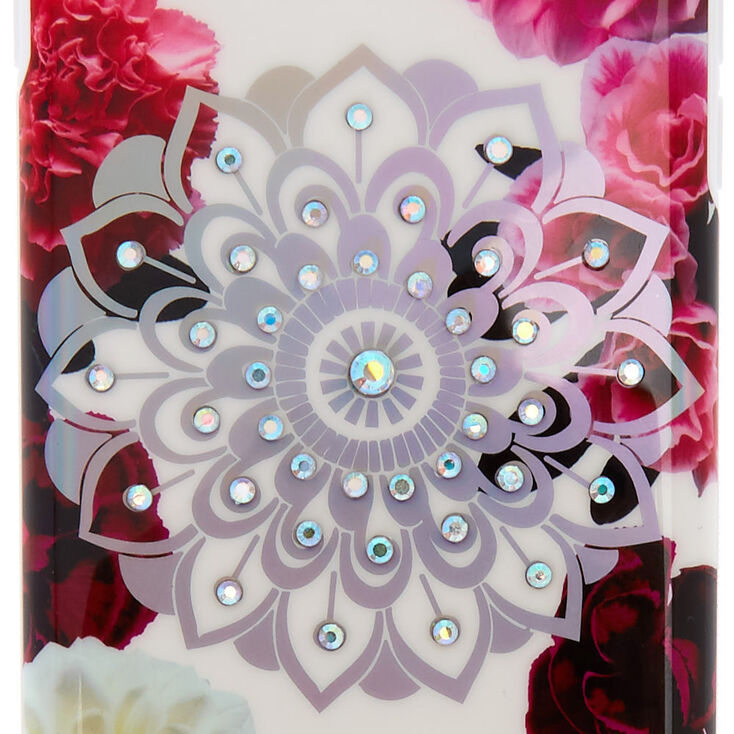 Floral Bling Mandala Protective Phone Case,