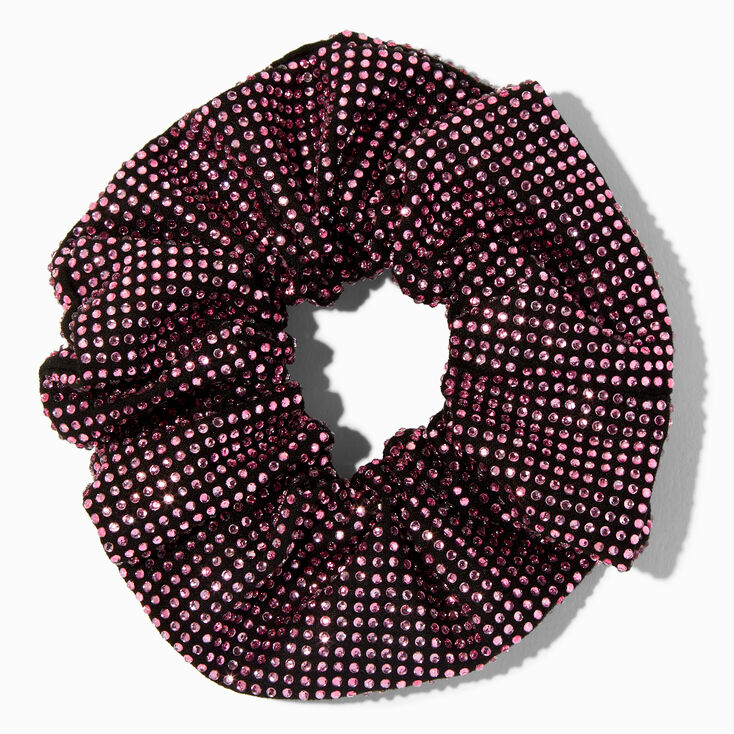 Pink Embellished Sparkle Hair Scrunchie,