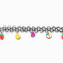 Fruit Charms Black Tattoo Choker Necklace,