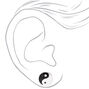 Silver Yin Yang Stud Earrings,