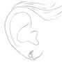 Silver Moon and Stars Clip On Stud Earrings,