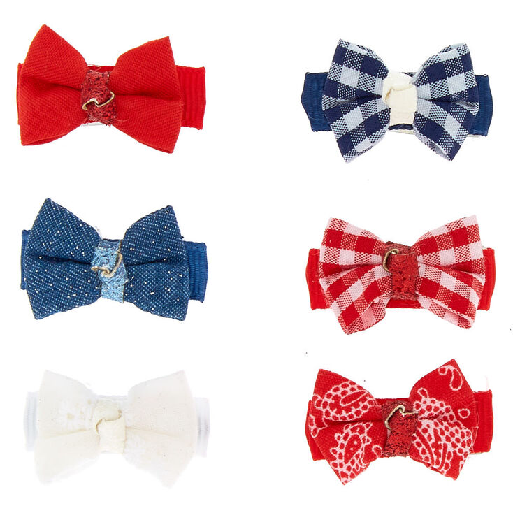 Lot de 6&nbsp;barrettes clic clac &agrave; n&oelig;ud du Claire&#39;s&nbsp;Club,