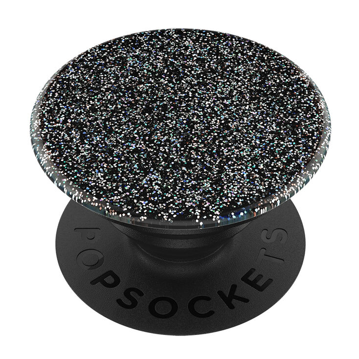 PopSockets Swappable PopGrip - Glitter Black,