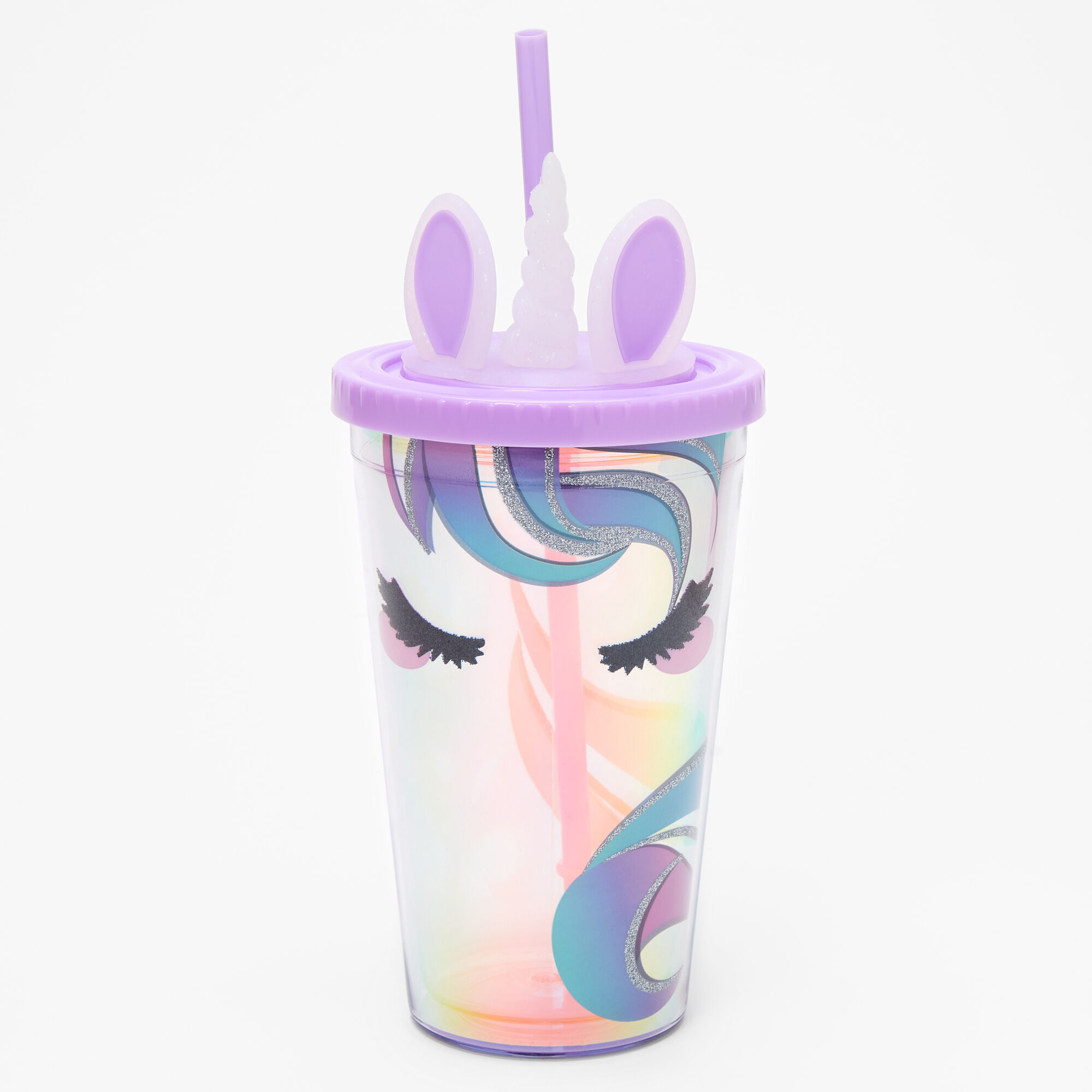 Unicorn Sparkle 12 oz. Stainless Steel Tumbler with Straw - Mia's