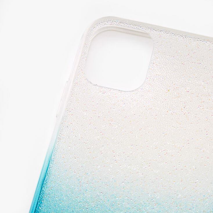 Turquoise Ombre Caviar Glitter Phone Case - Fits iPhone&reg; 11,