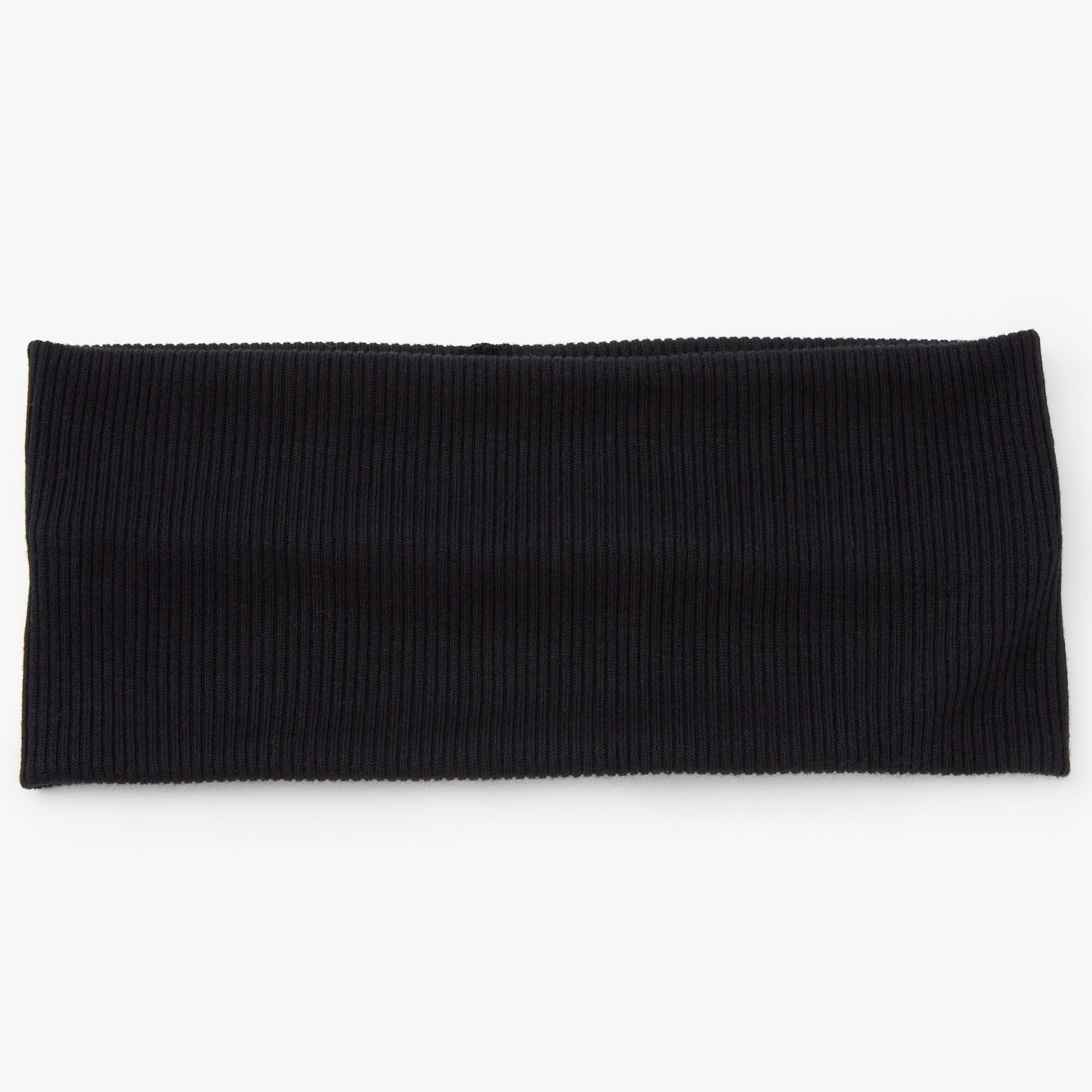 Bandeau côtelé plat - Noir,