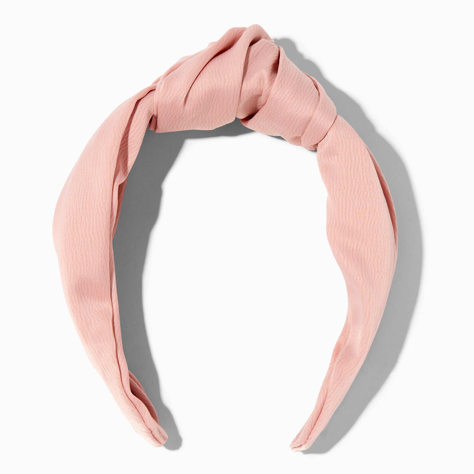 View Claires Blush Satin Knotted Headband Pink information