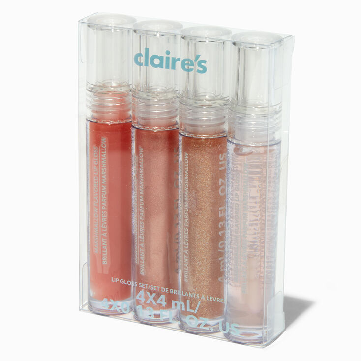 Bronzed Nude Shimmer Lip Gloss Set - 4 Pack
