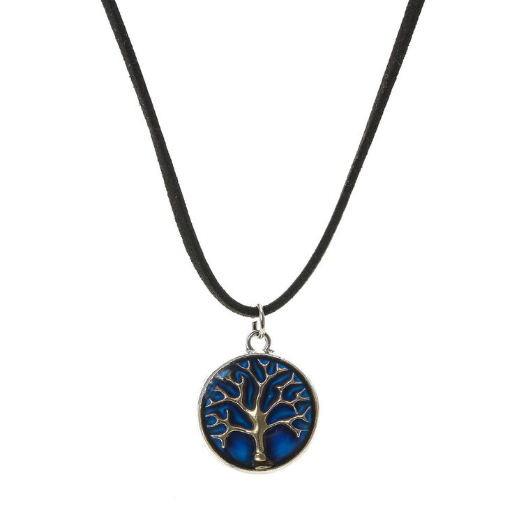 Collier &agrave; pendentif de pierre d&#39;imitation d&#39;humeur en forme d&#39;arbre,