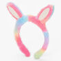 Claire&#39;s Club Plush Rainbow Bunny Ears Headband,