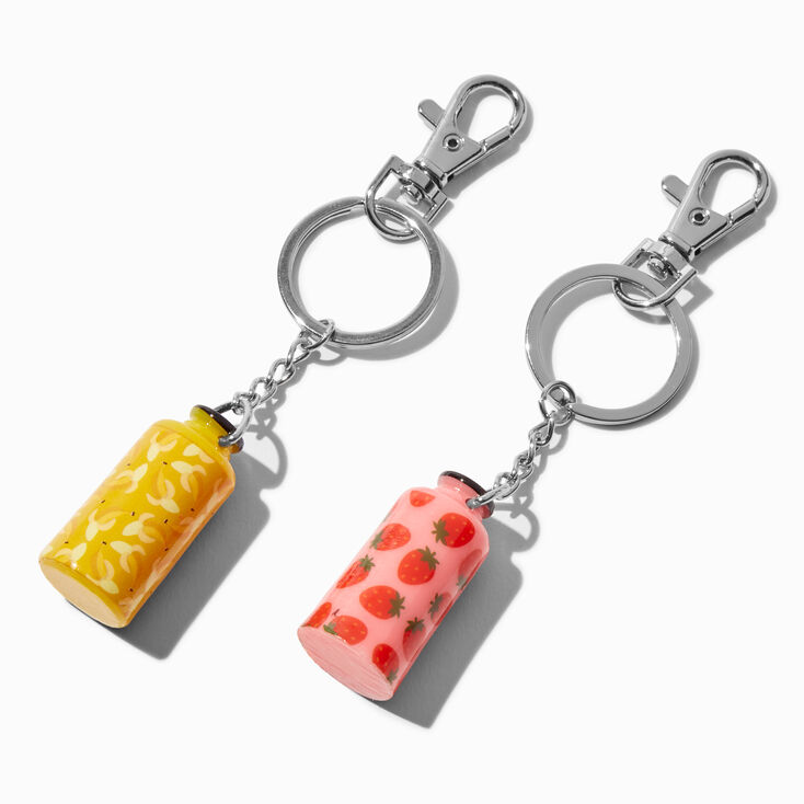 Best Friends Fruit Bottle Keychains - 5 Pack