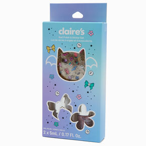 Halloween Bat Nail Polish &amp; Sticker Set,