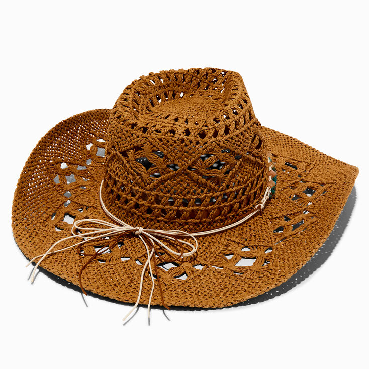 Cowgirl Turquoise Beaded Cowboy Hat,