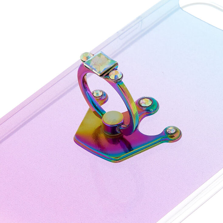 Coque de portable avec anneau effet ombr&eacute; &agrave; paillettes,