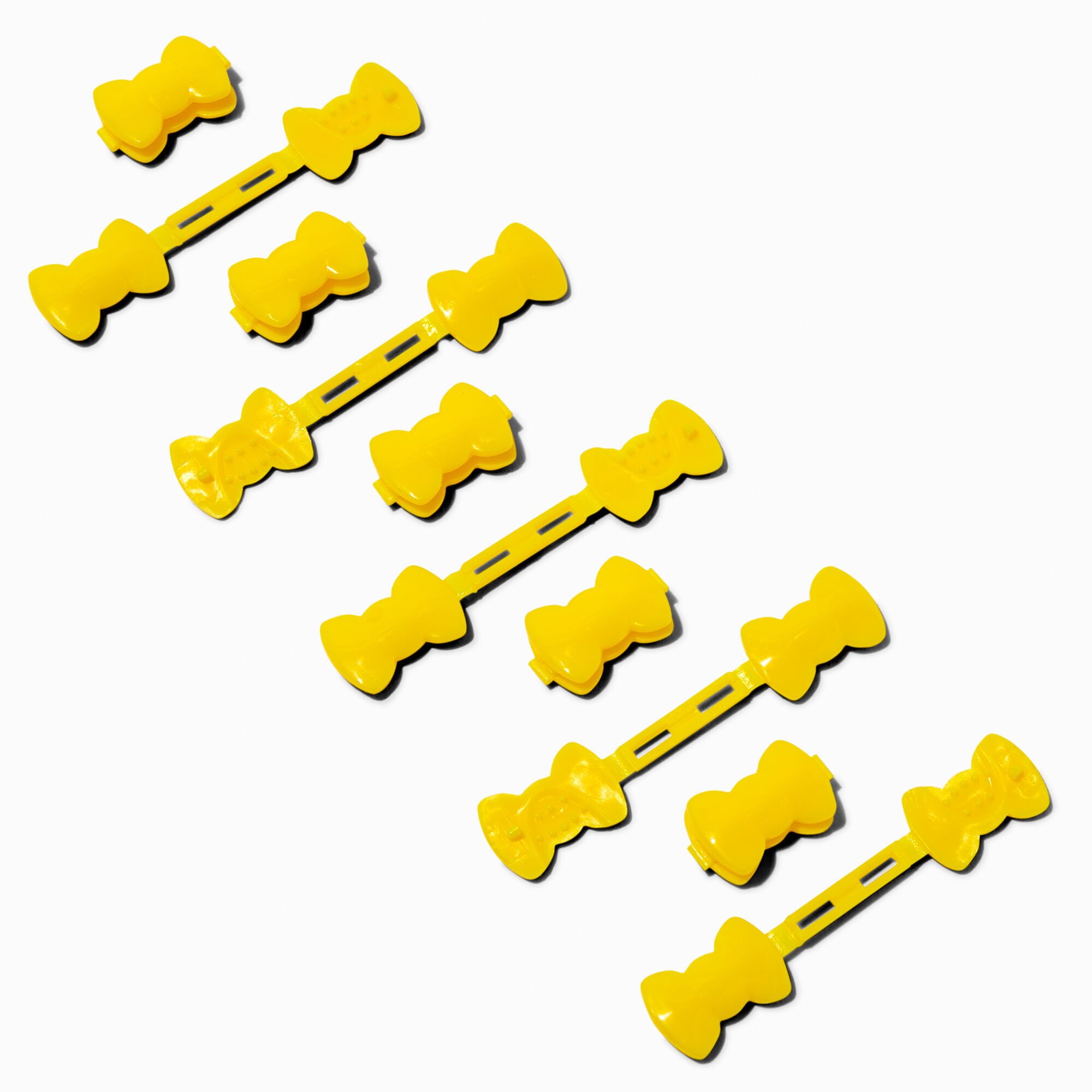 Confidence™ by Gabby Goodwin Gabby Bows Yellow Bows Double-Faced Double Snap Hair Clips - 10 Pack,