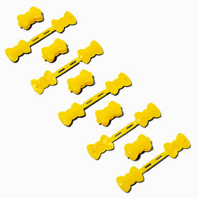 Confidence&trade; by Gabby Goodwin Gabby Bows Yellow Bows Double-Faced Double Snap Hair Clips - 10 Pack,