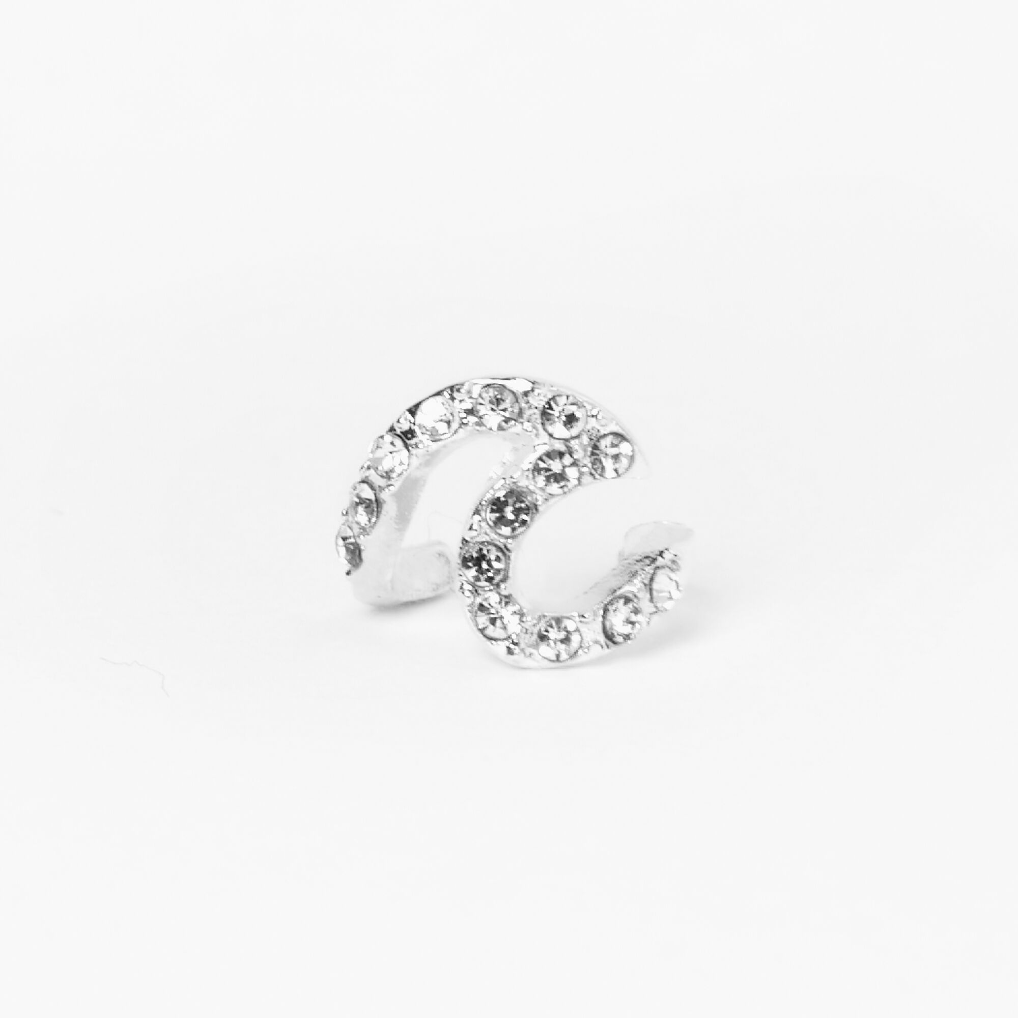 Claire's Manchette d'oreille vague décorée couleur argentée