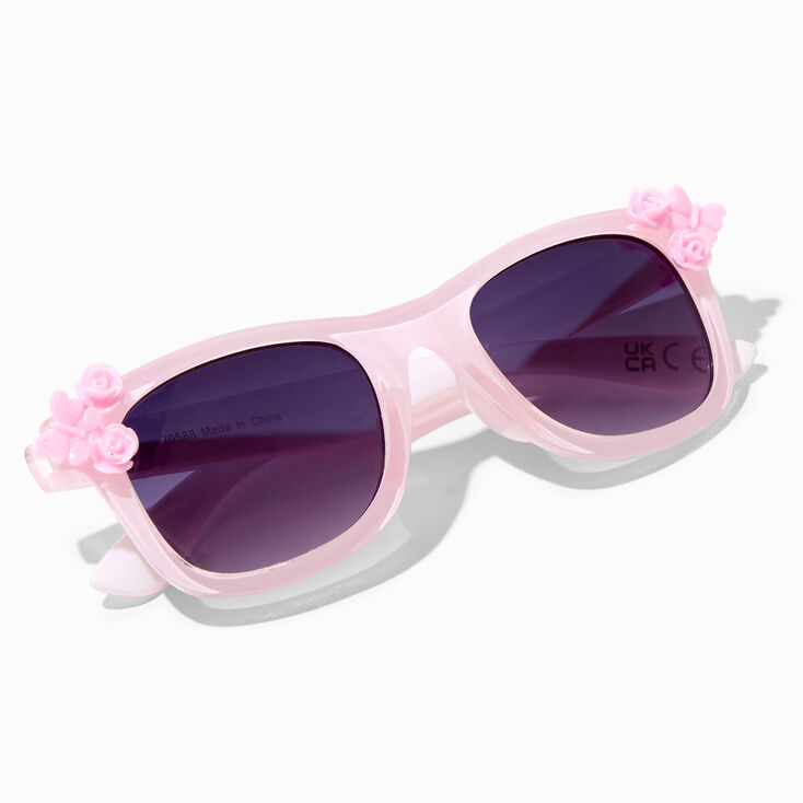 Claire's Club Pink Floral Butterfly Retro Sunglasses | Claire's US