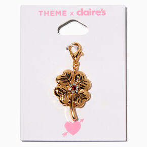 T H E M E x Claire&#39;s Gold-tone Four-Leaf Clover Charm,