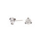 C LUXE by Claire&#39;s SilverTitanium Cubic Zirconia 4MM Round Stud Earrings,
